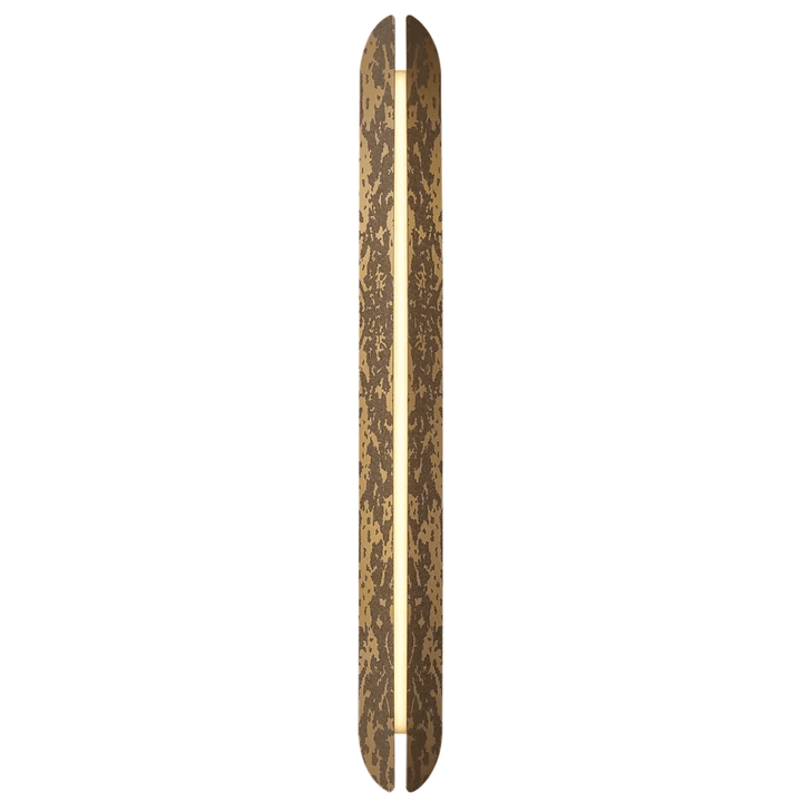 Arqline 32 inch brass LED wall sconce in matte brass