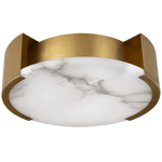 Atelier Aged Brass Glass Flush Mount