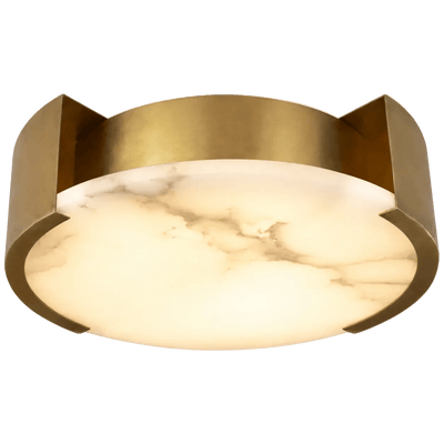 Atelier Aged Brass Glass Flush Mount
