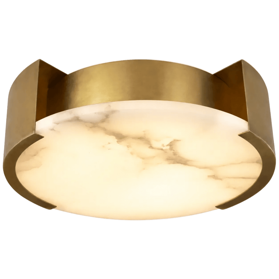 Atelier Aged Brass Glass Flush Mount