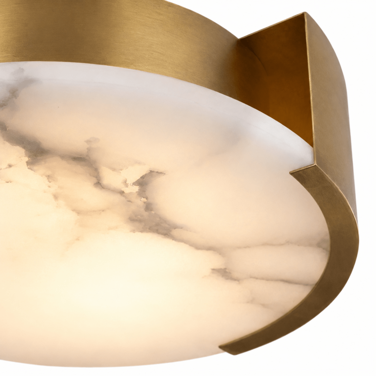 Atelier Aged Brass Glass Flush Mount