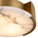 Atelier Aged Brass Glass Flush Mount
