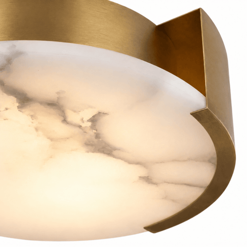 Atelier Aged Brass Glass Flush Mount