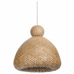 Bali Bell 32" Natural Rattan Pendant