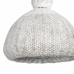 Bali Bell 32" White Rattan Pendant