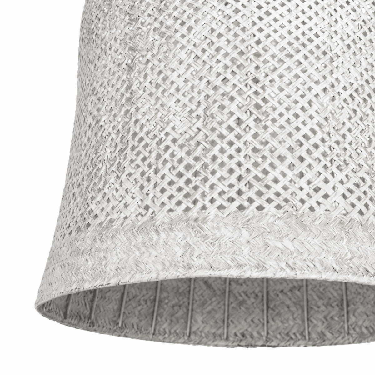 Bali Bloom 32" White Rattan Pendant