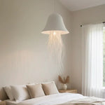 Bali Cascade 28" White Rattan Pendant