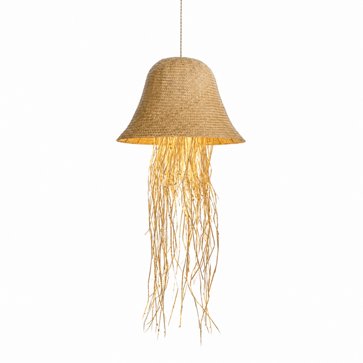 Bali Cascade 28" Natural Rattan Pendant