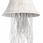 Bali Cascade 28" White Rattan Pendant