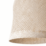 Bali Flute 20" White Rattan Pendant