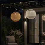 Bali Orb 19" Natural Rattan Pendant