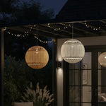 Bali Orb 19" White Rattan Pendant