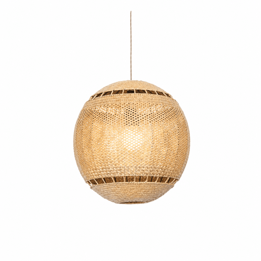 Bali Orb 19" Natural Rattan Pendant