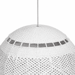 Bali Orb 19" White Rattan Pendant