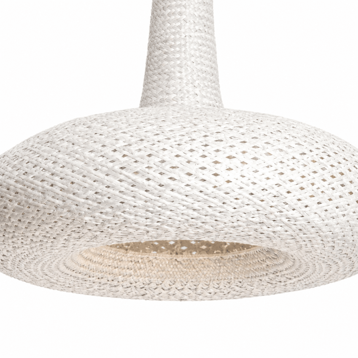 Bali Spin 24" White Rattan Pendant