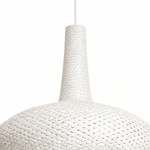 Bali Spin 24" White Rattan Pendant