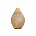 Bali Teardrop 20" Natural Rattan Pendant