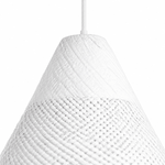 Bali Teardrop 20" White Rattan Pendant