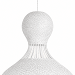 Bali Twist 22 Inch White Rattan Pendant