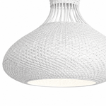 Bali Twist 22 Inch White Rattan Pendant