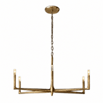 Birch 36" Round Brass Candle Chandelier