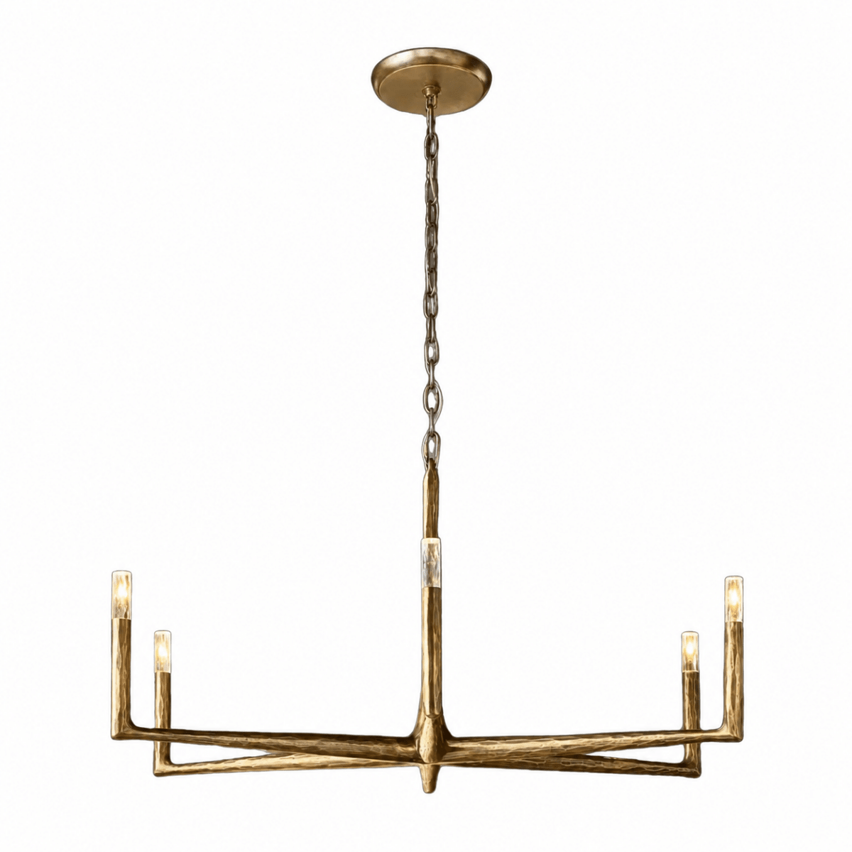 Birch 36" Round Brass Candle Chandelier