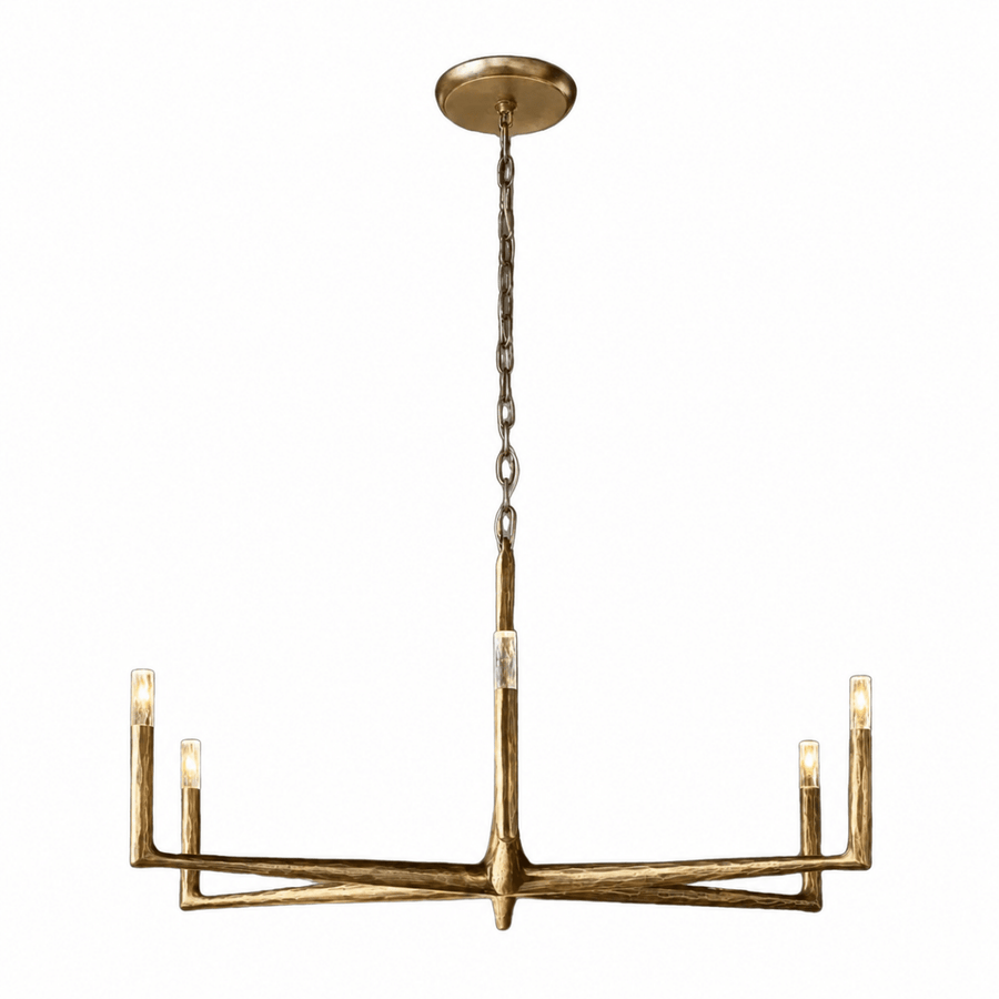 Birch 36" Round Brass Candle Chandelier