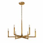 Birch 48" Round Brass Candle Chandelier