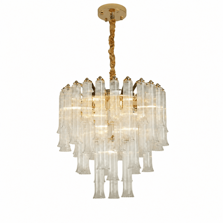 Celesta Flute 24 Inch Round Glass Chandelier