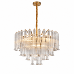 Celesta Flute 32 Inch Round Glass Chandelier