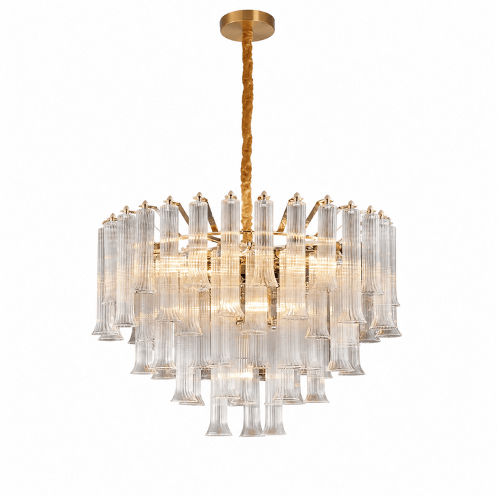Celesta Flute 32 Inch Round Glass Chandelier