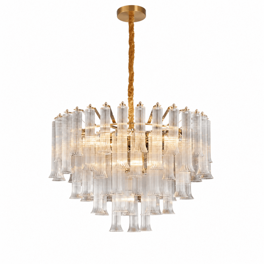Celesta Flute 32 Inch Round Glass Chandelier