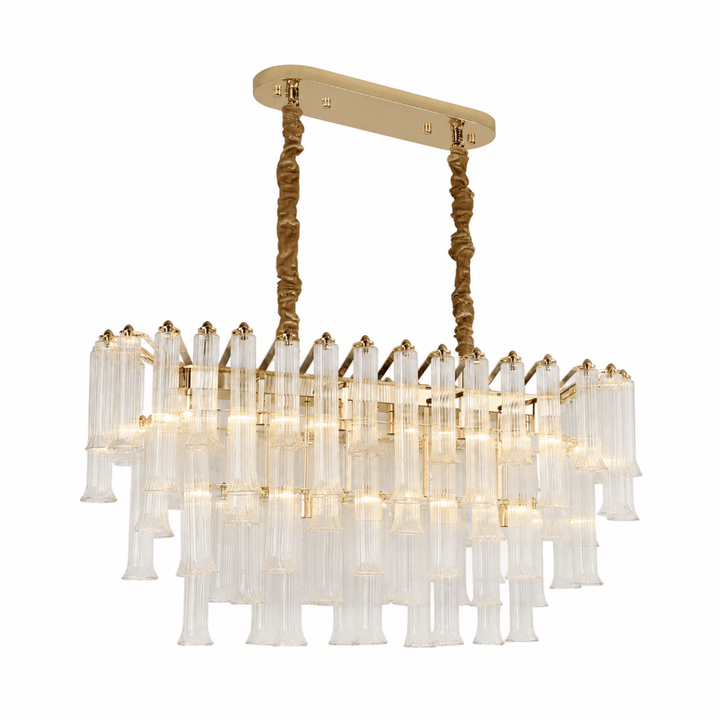 Celesta Flute 47 Inch Linear Glass Chandelier