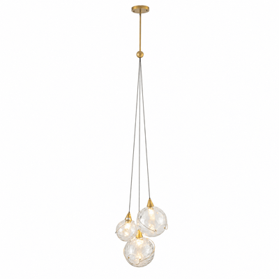 Celina Bronze Minimalist Globe 3-Light Pendant