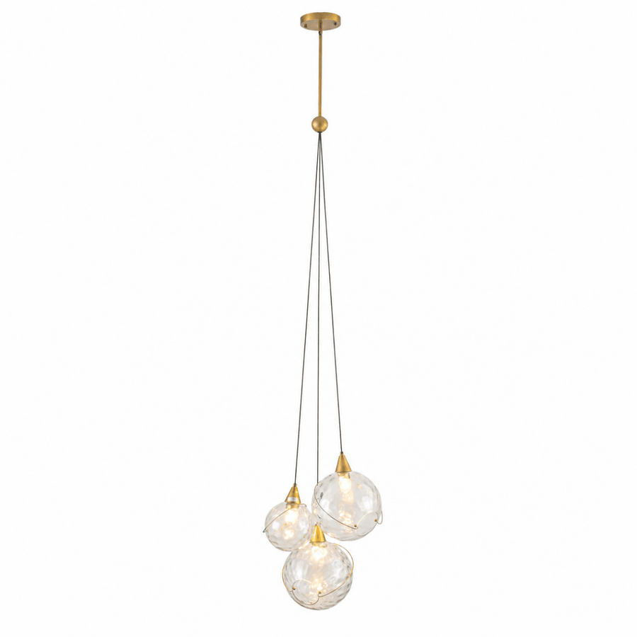 Celina Bronze Minimalist Globe 3-Light Pendant
