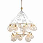 Celina Clear Water Glass Chandelier - 18 Lights