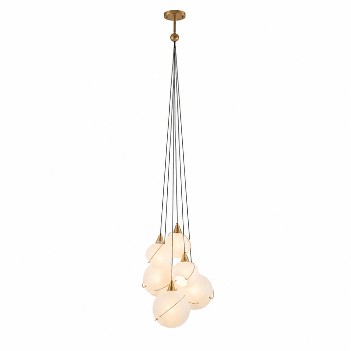 Celina Opal Glass Pendant - 6 Lights