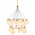 Celina Opal Glass Round Chandelier - 18 Lights