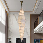 Celine Selanite 90" Spiral Stairwell Chandelier