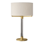 Clario Aged Brass Crystal Table Lamp