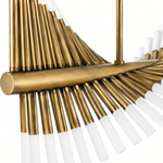 Cresendo Helix Aged Brass Island LED Chandelier