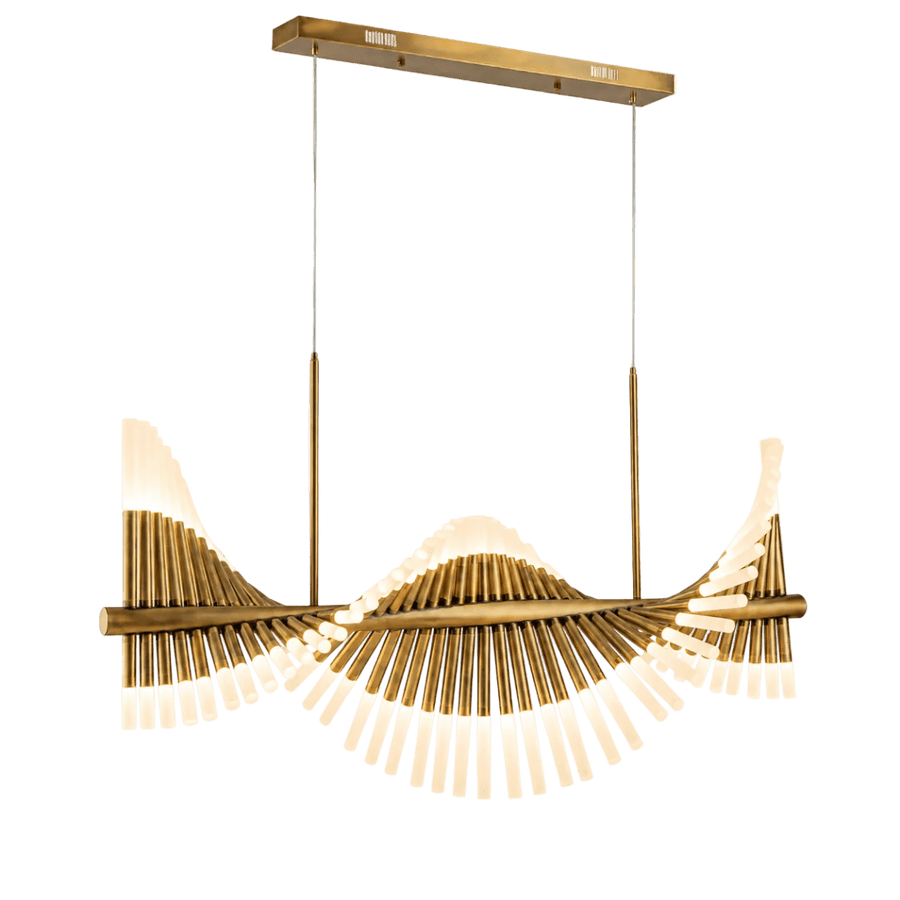 Cresendo Helix Aged Brass Island LED Chandelier