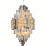 Cubist 96 Inch Glass Chandelier