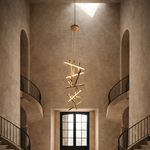 Erratic Forms Sputnik Vertical LED Chandelier