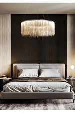 Fringe Noir 24" Tassel LED Round Chandelier