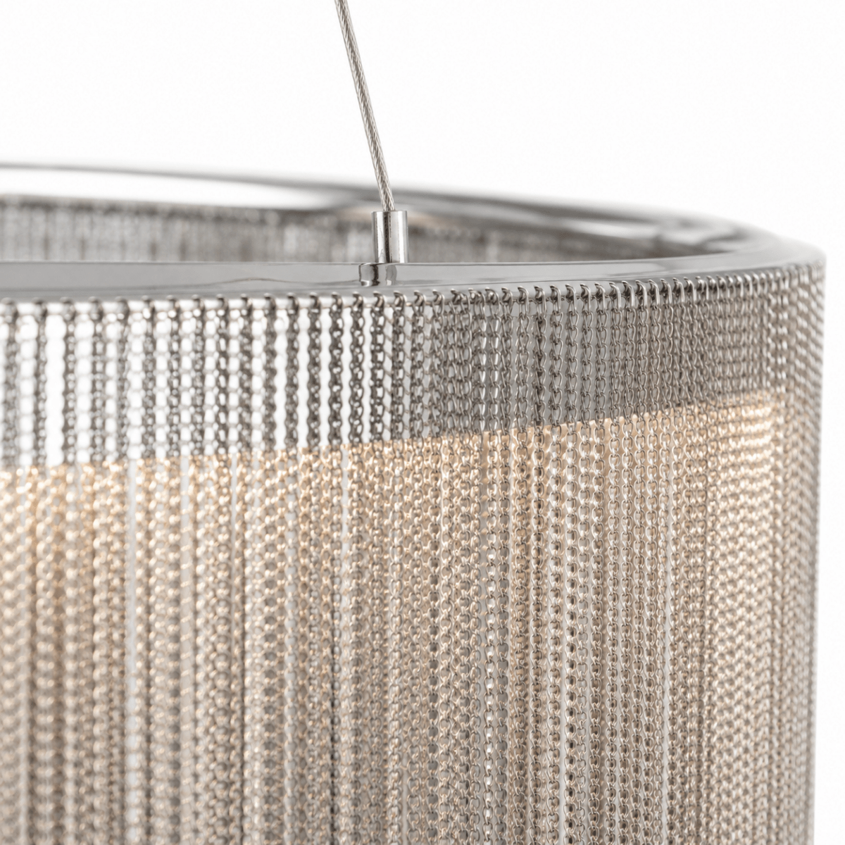 Fringe Noir 31" Tassel LED Round Chandelier