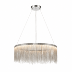 Fringe Noir 31" Tassel LED Round Chandelier