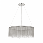 Fringe Noir 31" Tassel LED Round Chandelier