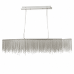 Fringe Noir Tassel Chrome Linear LED Chandelier