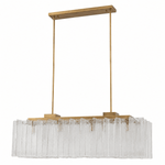 Glacier Ice 48" Lattice Linear Chandelier